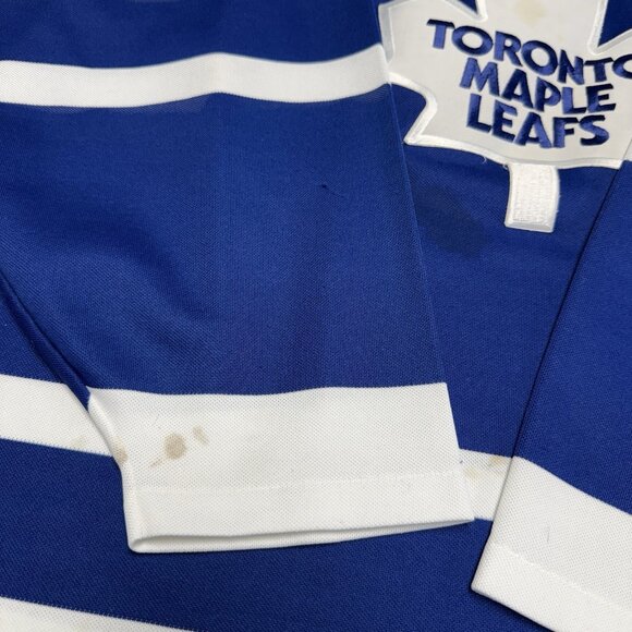 Vintage CCM Toronto Maple Leafs Jersey Mens Large Blue NHL 80s - Picture 8 of 16